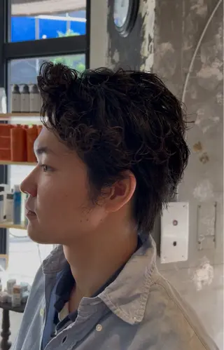 ショート メンズ こころ/カーリーヘア /シャドウパーマのヘアスタイル
