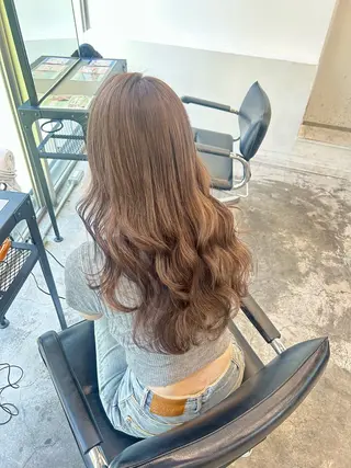 ロング カラー ヘアアレンジ 🎀ブリーチ×艶髪 🎀 ♡さや♡のヘアスタイル