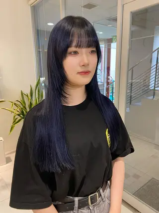 ロング カラー 浅野 匠のヘアスタイル