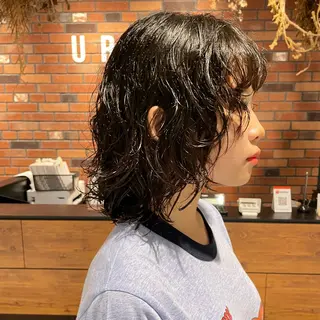 ショート カラー パーマ ショート・ボブ ・ウルフ✂︎IMAIのヘアスタイル