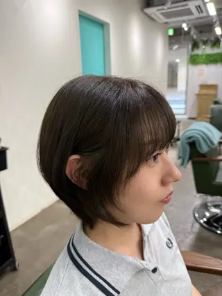 ショート カラー 縮毛矯正/ /関内/あべももこのヘアスタイル