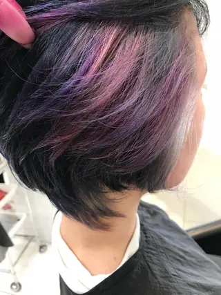 ショート カラー クロスパーマ松永裕久 似合わせカットのヘアスタイル