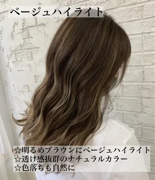 セミロング 🇺🇸ハイライト特 化美容師🇺🇸漆沢のヘアスタイル