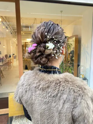 ロング ヘアアレンジ 安永 涼のヘアスタイル