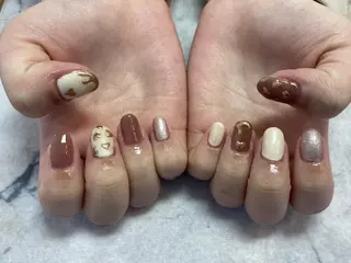 ネイル ネイルリボン 受付スタッフのネイルデザイン