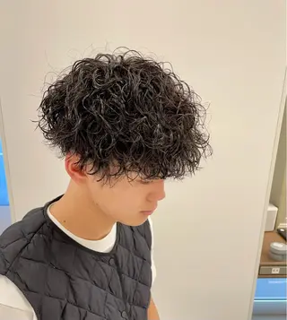 ショート パーマ メンズ 【メンズ特化】 池田大成✂︎のヘアスタイル