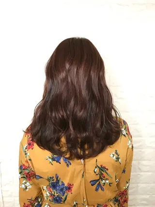 セミロング カラー エイジングケア特化 美容師✂️山崎竜二のヘアスタイル