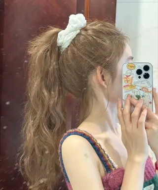 カラー 🥯縮毛/レイヤー/ ベージュヘア🥯のヘアスタイル