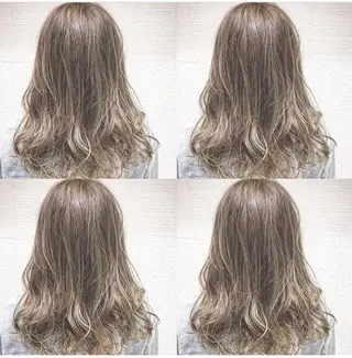 ロング カラー ヘアアレンジ 白髪ぼかしハイライト 茗荷谷駅徒歩2分のヘアスタイル