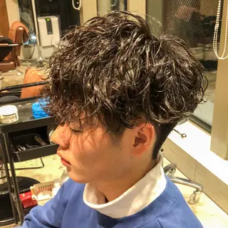 ショート パーマ メンズ 韓国美髪矯正✂️ 佐藤ヒロのヘアスタイル
