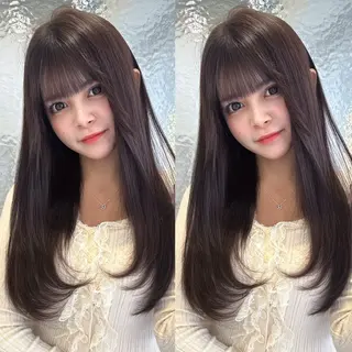 ロング カットモデル募集 長谷川のヘアスタイル