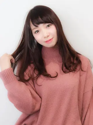 ロング カラー パーマ 髪質改善🌈縮毛矯正 荻原　達矢のヘアスタイル