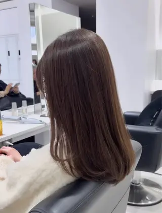 セミロング カラー グレージュ/ベージュ /経堂/sana🌱のヘアスタイル