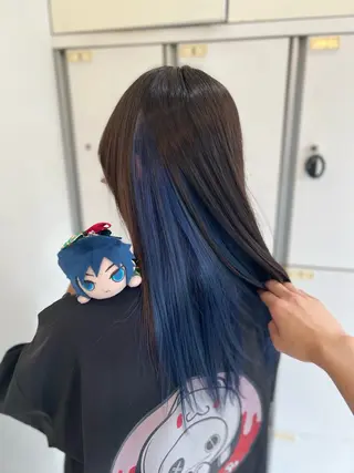 ロング カラー インナー/2次元/ 推しカラー/しゅうとのヘアスタイル