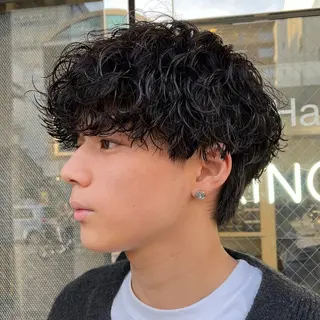 ショート パーマ メンズ 京都駅メンズカット/ パーマ/Keigoのヘアスタイル