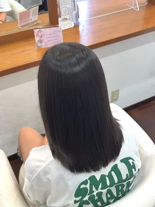 ミディアム パーマ 今在家 玲【艶髪スト レート/メンズ】のヘアスタイル