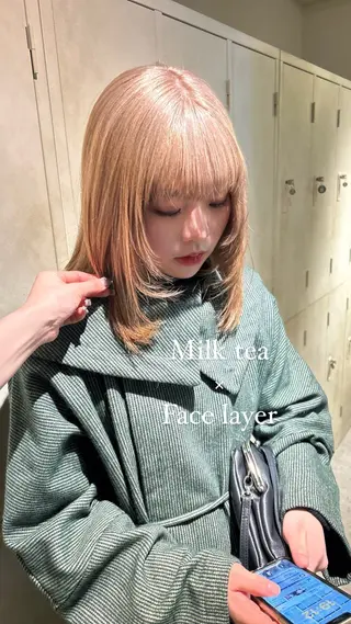 セミロング カラー 野田阪神/暖色カラー Kairi🐬のヘアスタイル