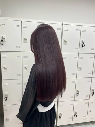 ロング カラー 💖似合わせカラー レイヤー💖縮毛矯正のヘアスタイル