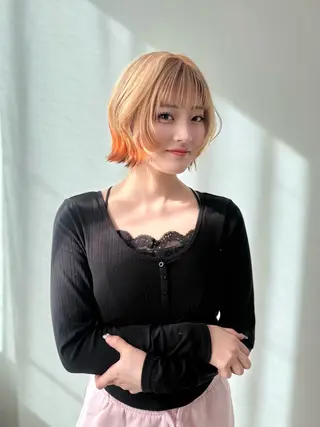 ミディアム カラー マツオカ マコのヘアスタイル