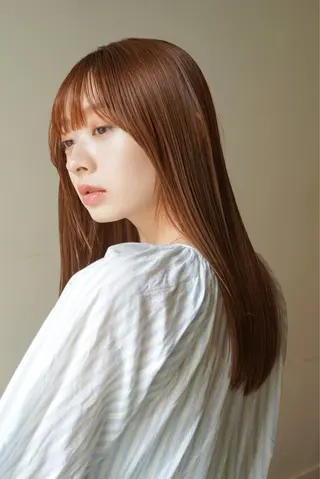 セミロング カラー パーマ 髪質改善ストレート✨ パーマヘア✨YUKIのヘアスタイル
