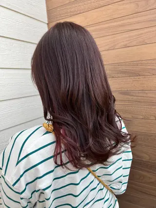 セミロング ayumi ／透明感カラーのヘアスタイル