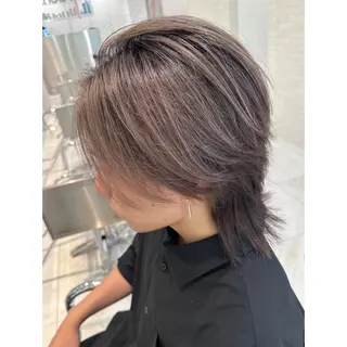 ショート メンズ ハイトーン/艶感 カラー/村上廉汰のヘアスタイル