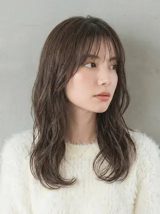 セミロング カラー 小松崎 友宏のヘアスタイル