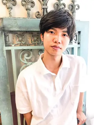 ショート カラー パーマ ヘアアレンジ メンズ 表参道Lise おおいしおりのヘアスタイル