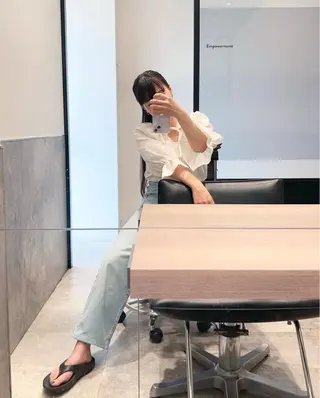 セミロング カラー パーマ ヘアアレンジ キッズ stylist 🌸 kana.のヘアスタイル