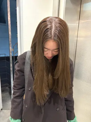 ロング カラー 似合わせカットカラー りおなのヘアスタイル