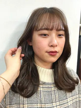 セミロング 韓国ヘア 🎀華澄のヘアスタイル