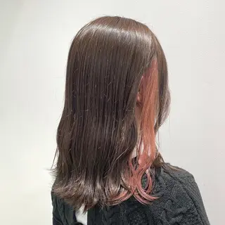 セミロング カラー *モデル募集🤍横浜 透明感カラー🫧のヘアスタイル