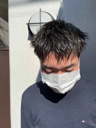 ショート メンズ 吉田一輝 外国人パーマのヘアスタイル