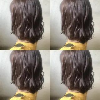 ミディアム カラー 小栗 麻衣のヘアスタイル