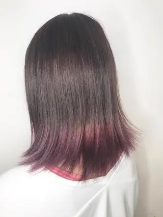 ミディアム カラー パーマ ヘアアレンジ 高橋 隆一のヘアスタイル