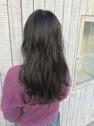 セミロング カラー ケアブリーチ 坪井佑樹のヘアスタイル