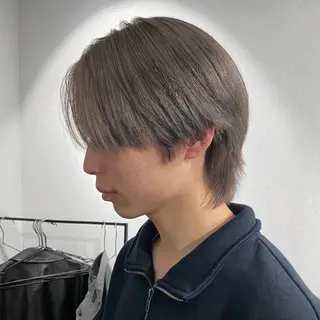 ショート カラー メンズ センターパート/ニ ュアンスパーマのヘアスタイル