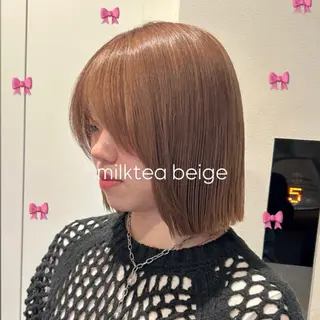 ミディアム レイヤー🎀透明感 カラー|ワンホンのヘアスタイル