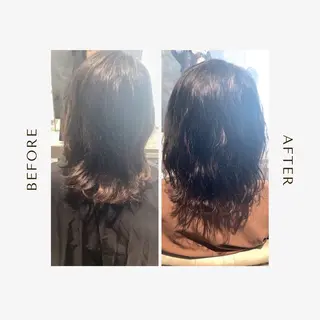 ミディアム パーマ メンズ 五ノ井 一世のヘアスタイル