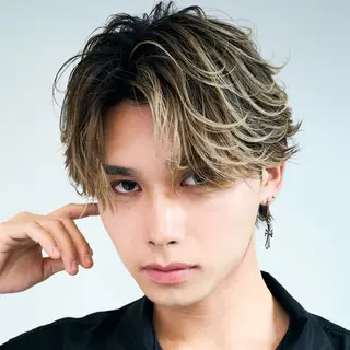 カラー メンズ 【メンズ特化⚡️】 曲がる矯正/千原涼麻のヘアスタイル