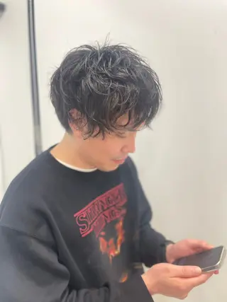 ショート メンズ SALOWIN所属・レイヤー/ハッシュ カット🩵MAI🩵のヘアスタイル