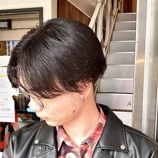 ショート メンズ 【ブリーチ無しW】 【暗髪&暖色系】圭真のヘアスタイル