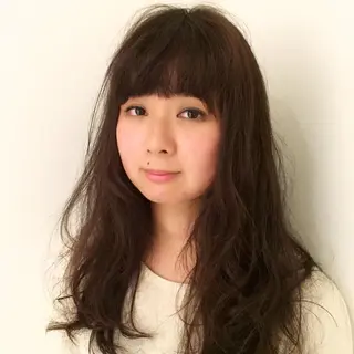 セミロング ロング カラー パーマ 【白髪ぼかし 専門GBG】自由が丘のヘアスタイル