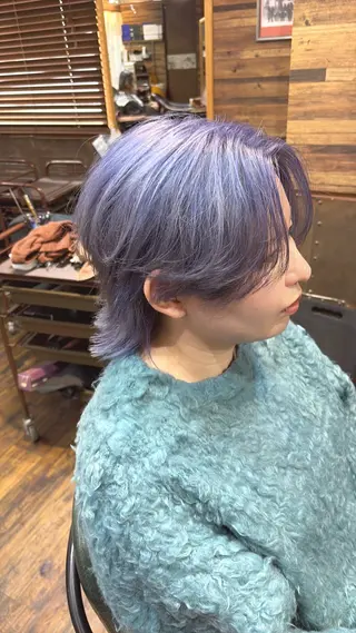 カラー メンズ 縮毛矯正/髪質改善 グレージュカラーのヘアスタイル