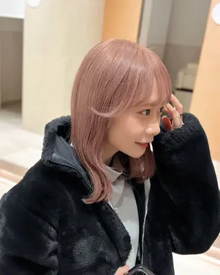 ミディアム カラー 泉愛美/銀座美容師 /暖色カラー/ボブのヘアスタイル