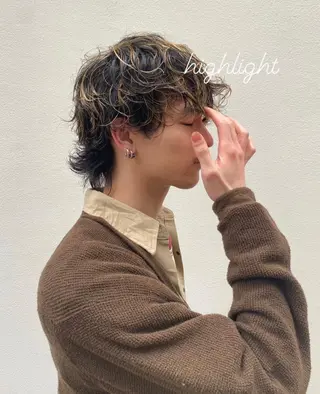 カラー パーマ ヘアアレンジ メンズ 押切 響 のヘアスタイル