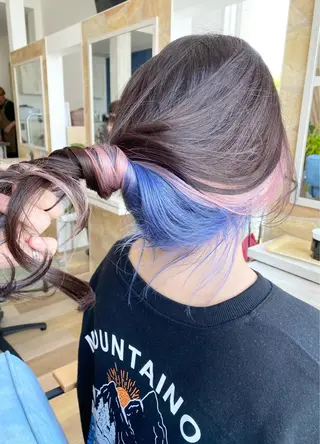 ロング ケアブリーチ 黒瀬有汰のヘアスタイル