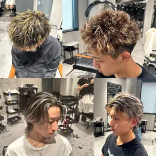 ミディアム パーマ ヘアアレンジ メンズ メンズヘア静岡 ✂︎Ryuheiのヘアスタイル