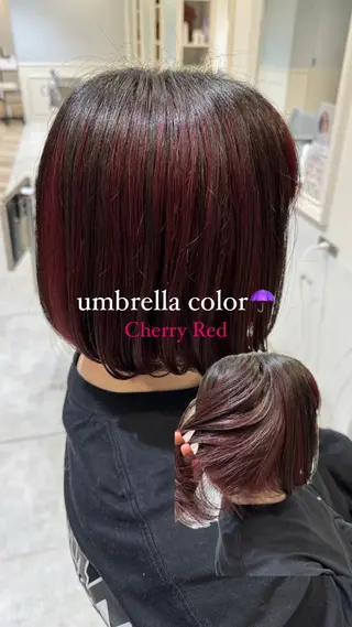 ショート カラー レイヤーカット Y2K/𝓡𝓲𝓷のヘアスタイル