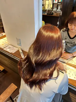 セミロング カラー HASIMOTO jijibyMOPSのヘアスタイル